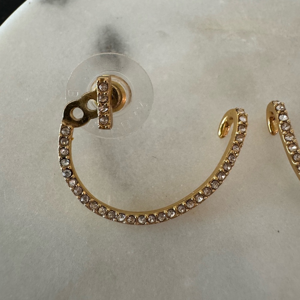 BaubleBar Gold Crystal Earcrawler Earrings